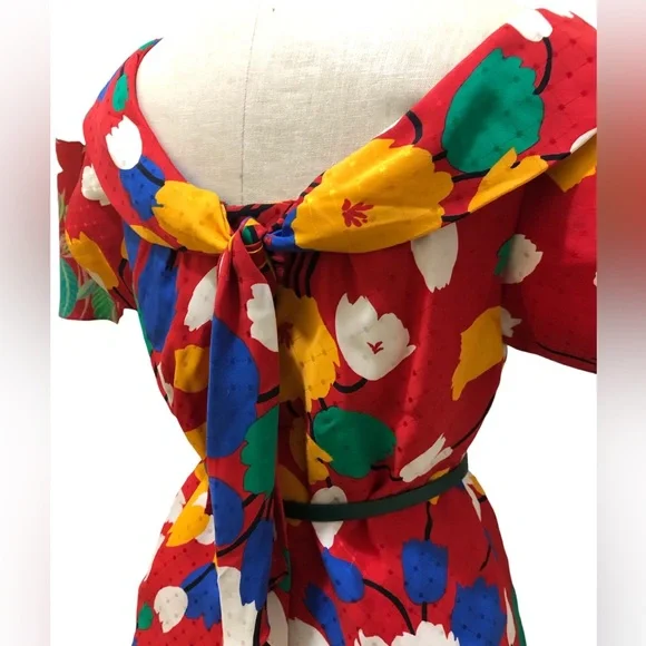 FINAL MARKDOWN Vintage Rainbow Color Block 2 pc. Set  XS Rare - Picture 6 of 10